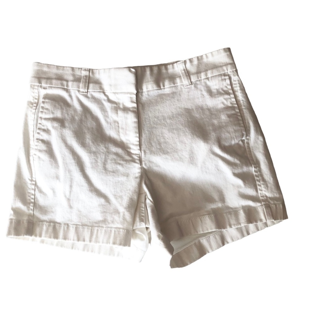 J. Crew Chino White Low Rise Stretch Shorts